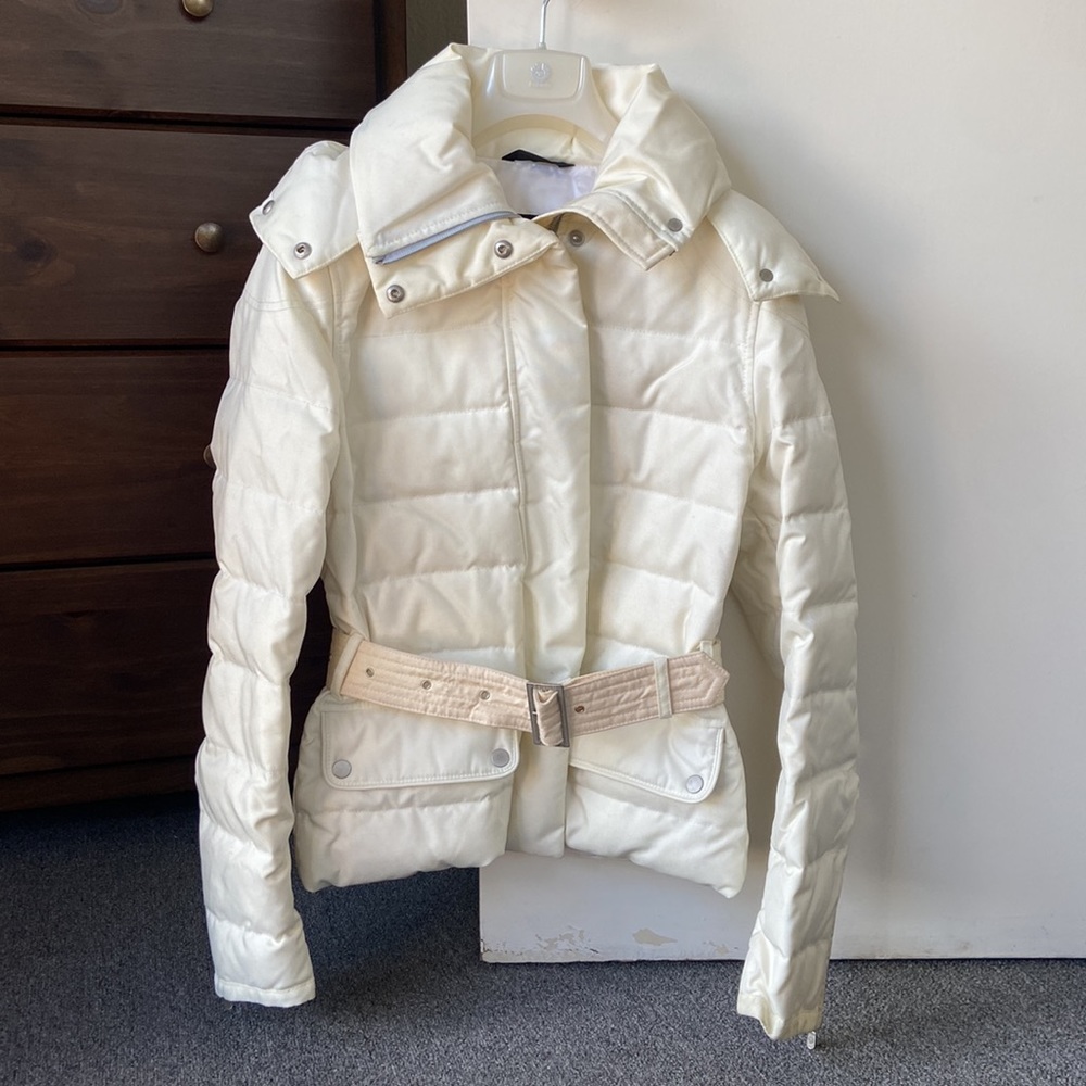 White Belstaff goose down parka